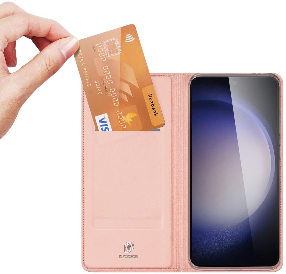 Dux Ducis Skin Pro Samsung Galaxy S23 FE Hoesje Portemonnee Roze afbeelding 2