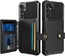 Samsung Galaxy A25 3 in 1 Back Cover Portemonnee Hoesje Zwart