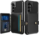 Samsung Galaxy S23 FE 3 in 1 Back Cover Portemonnee Hoesje Zwart