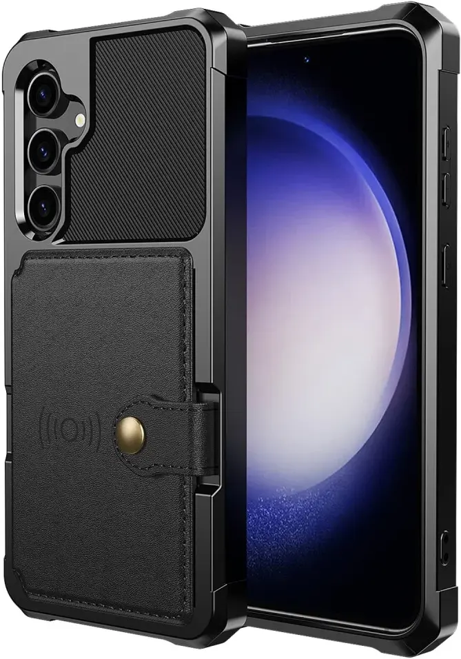 Samsung Galaxy S23 FE 3 in 1 Back Cover Portemonnee Hoesje Zwart afbeelding 10