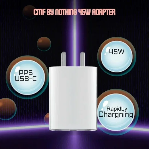 Originele Nothing 45W Power Adapter Fast Charge USB-C Adapter Wit afbeelding 4