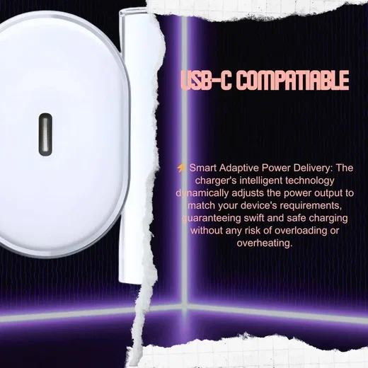 Originele Nothing 45W Power Adapter Fast Charge USB-C Adapter Wit afbeelding 6