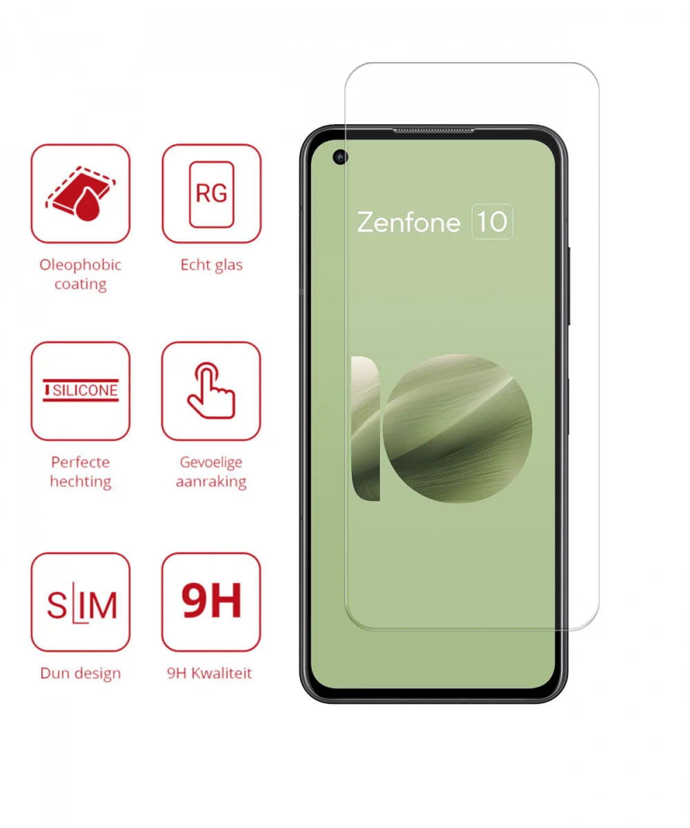 Rosso Asus Zenfone 10 9H Tempered Glass Screen Protector afbeelding 2