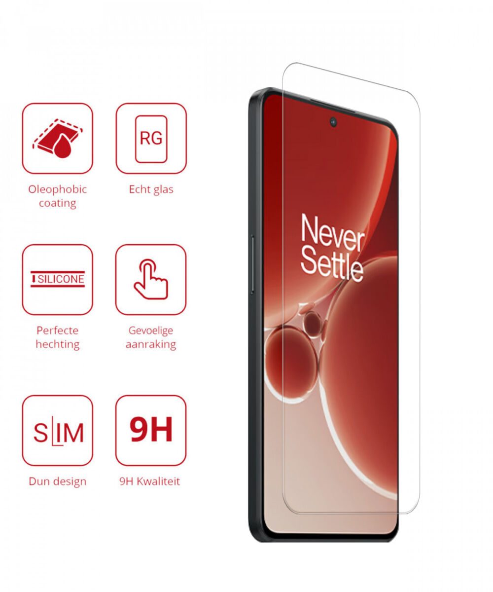 Rosso OnePlus Nord 3 9H Tempered Glass Screen Protector afbeelding 2