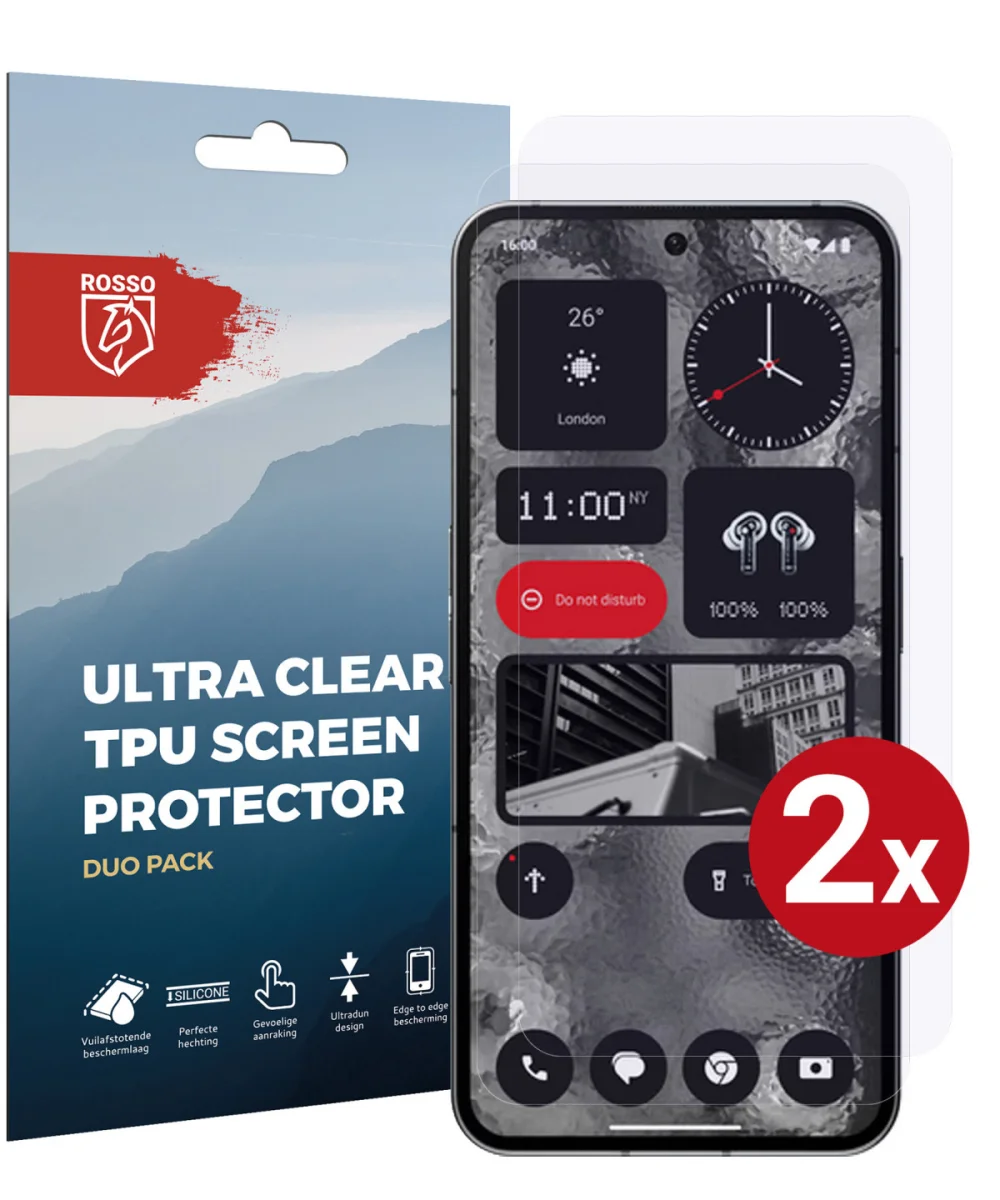 Rosso Nothing Phone (2) Screen Protector Ultra Clear Duo Pack afbeelding 1