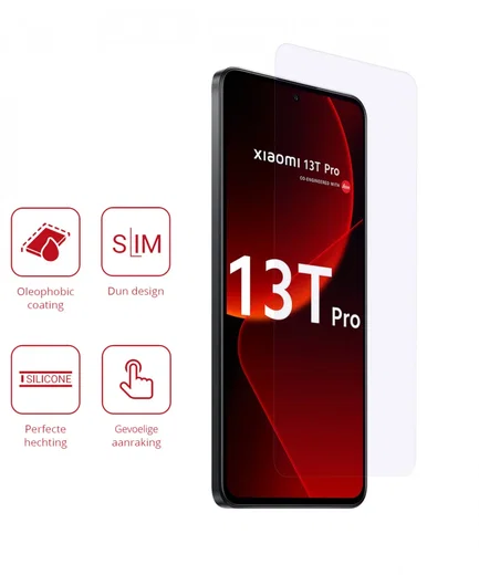 Rosso Xiaomi 13T / 13T Pro Screen Protector Ultra Clear Duo Pack afbeelding 2