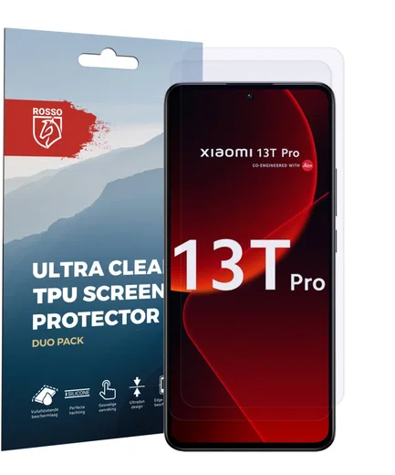 Rosso Xiaomi 13T / 13T Pro Screen Protector Ultra Clear Duo Pack afbeelding 8