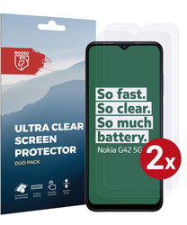Rosso Nokia G42 Screen Protector Ultra Clear Duo Pack afbeelding