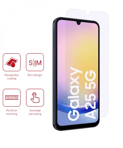 Rosso Samsung Galaxy A25 Screen Protector Ultra Clear Duo Pack afbeelding 2