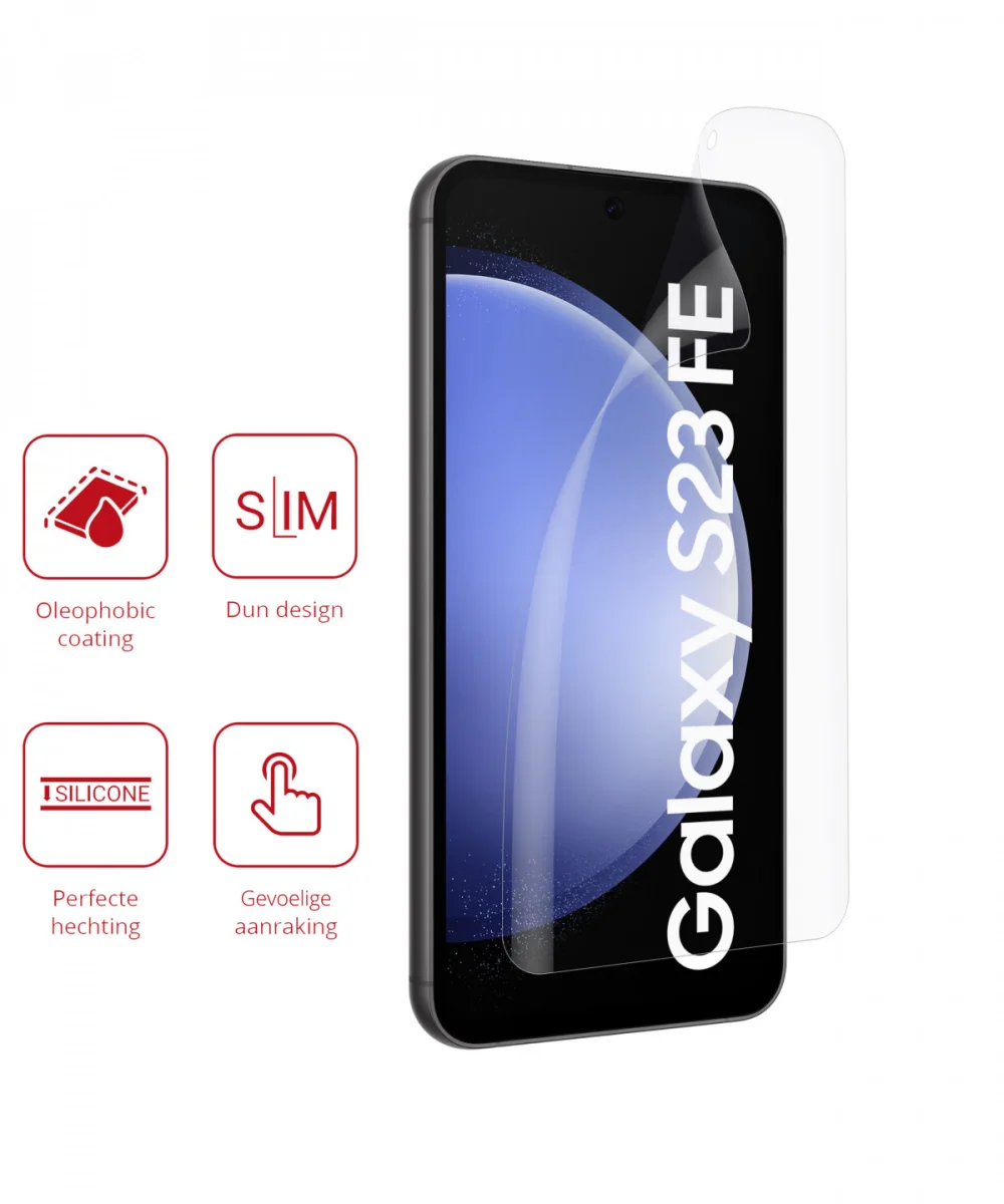 Rosso Samsung Galaxy S23 FE Screen Protector Ultra Clear Duo Pack afbeelding 2