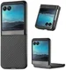 Motorola Razr 40 Ultra Hoesje Carbon Fiber Super Thin Fold Cover Zwart afbeelding 2