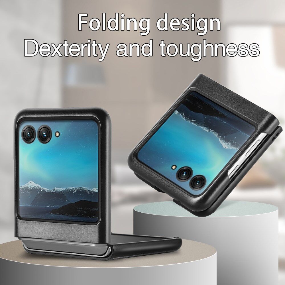 Motorola Razr 40 Ultra Hoesje Carbon Fiber Super Thin Fold Cover Zwart afbeelding 5