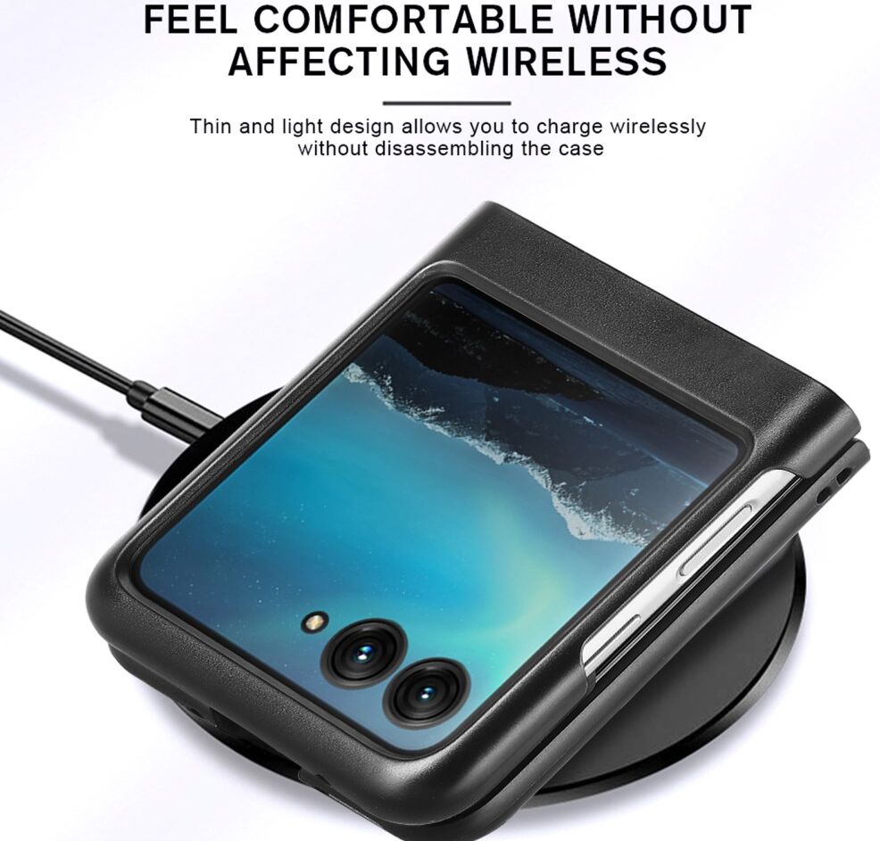 Motorola Razr 40 Ultra Hoesje Carbon Fiber Super Thin Fold Cover Zwart afbeelding 7