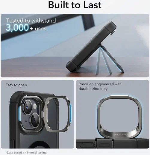 ESR Armor Tough Apple iPhone 15 Hoesje MagSafe Transparant Zwart afbeelding 5