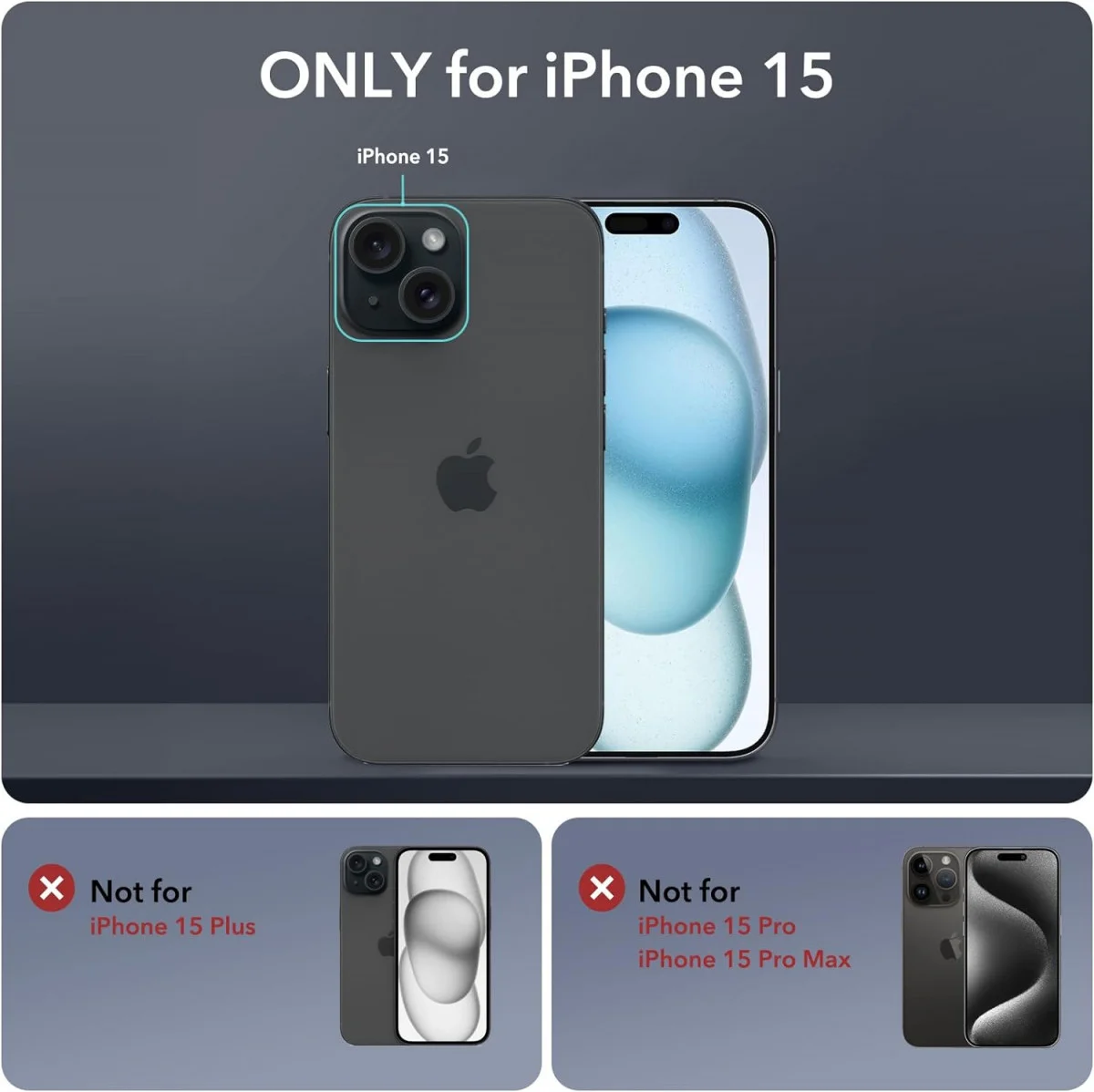 ESR Armor Tough Apple iPhone 15 Hoesje MagSafe Transparant Zwart afbeelding 8