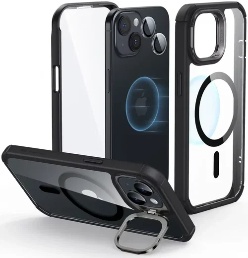 ESR Armor Tough Apple iPhone 15 Hoesje MagSafe Transparant Zwart afbeelding 9
