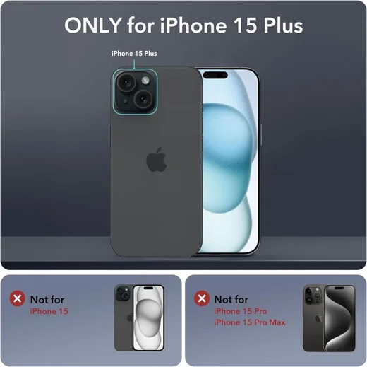 ESR Armor Tough Apple iPhone 15 Plus Hoesje MagSafe Transparant Zwart afbeelding 8