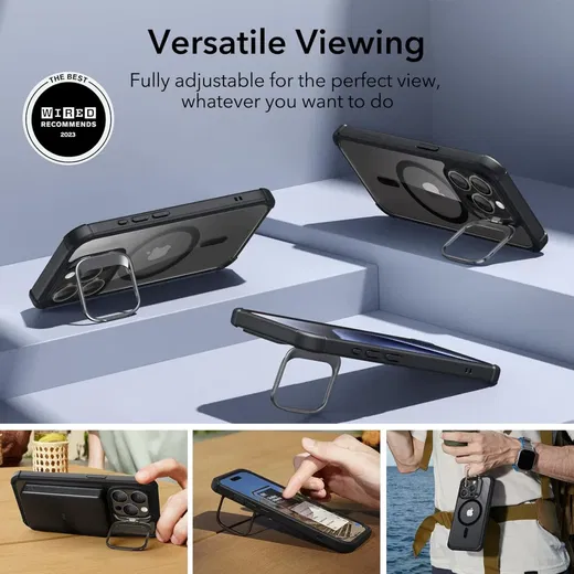 ESR Armor Tough iPhone 15 Pro Hoesje MagSafe Transparant Zwart afbeelding 4