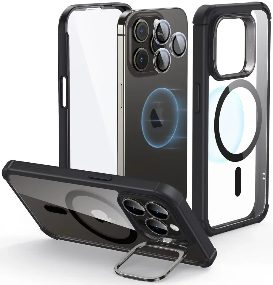 ESR Armor Tough iPhone 15 Pro Hoesje MagSafe Transparant Zwart afbeelding 9