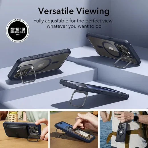 ESR Armor Tough iPhone 15 Pro Hoesje MagSafe Transparant Blauw afbeelding 4