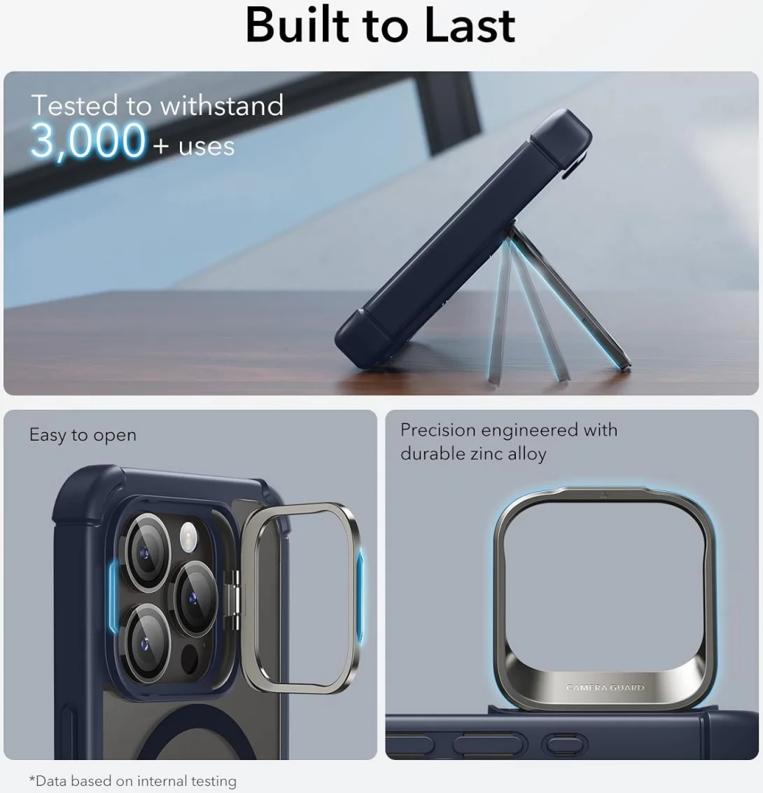 ESR Armor Tough iPhone 15 Pro Hoesje MagSafe Transparant Blauw afbeelding 5