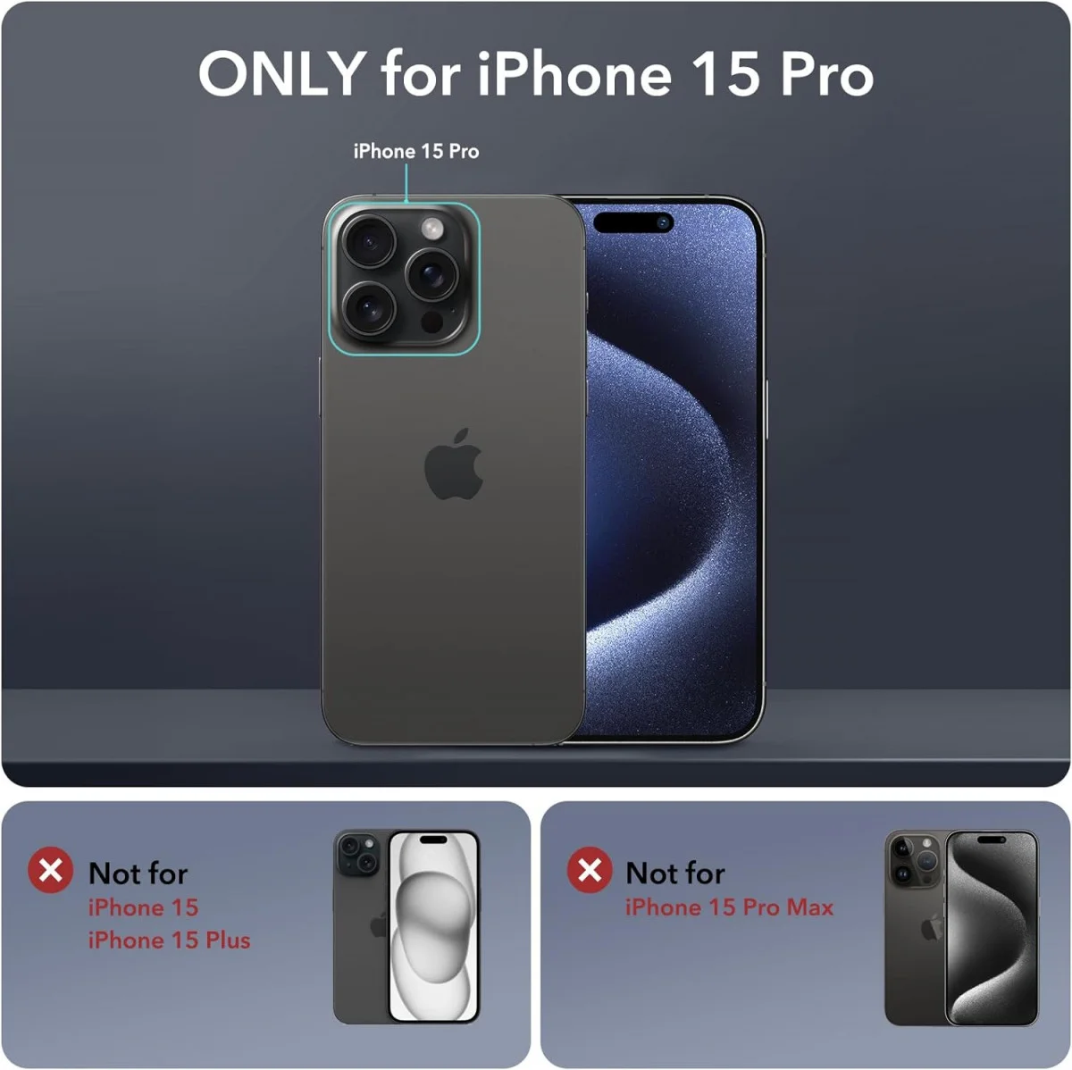 ESR Armor Tough iPhone 15 Pro Hoesje MagSafe Transparant Blauw afbeelding 8