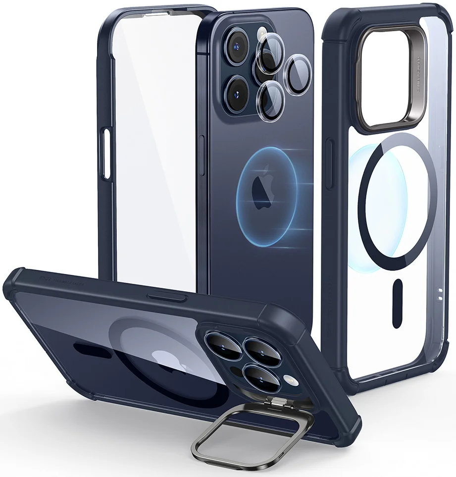 ESR Armor Tough iPhone 15 Pro Hoesje MagSafe Transparant Blauw afbeelding 9