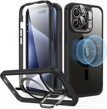 ESR Armor Tough iPhone 15 Pro Max Hoesje MagSafe Transparant Zwart