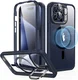 ESR Armor Tough iPhone 15 Pro Max Hoesje MagSafe Transparant Blauw afbeelding 1