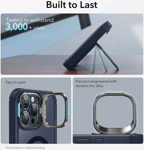 ESR Armor Tough iPhone 15 Pro Max Hoesje MagSafe Transparant Blauw afbeelding 7