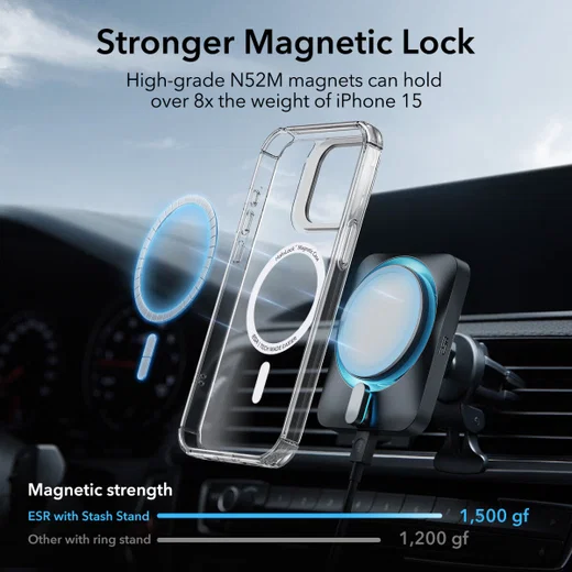 ESR Armor Tough iPhone 15 Pro Max Hoesje MagSafe Transparant afbeelding 4