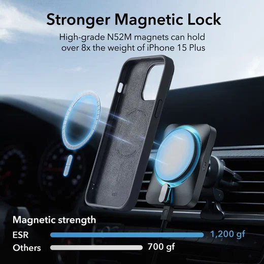 ESR Cloud Kickstand Apple iPhone 15 Plus Hoesje MagSafe Zwart afbeelding 3