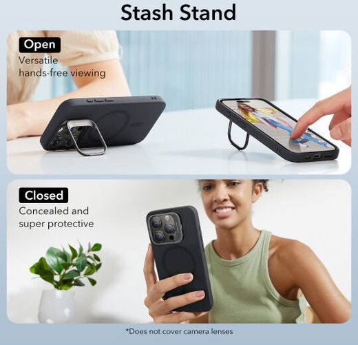 ESR Cloud Kickstand Apple iPhone 15 Pro Hoesje MagSafe Zwart afbeelding 5