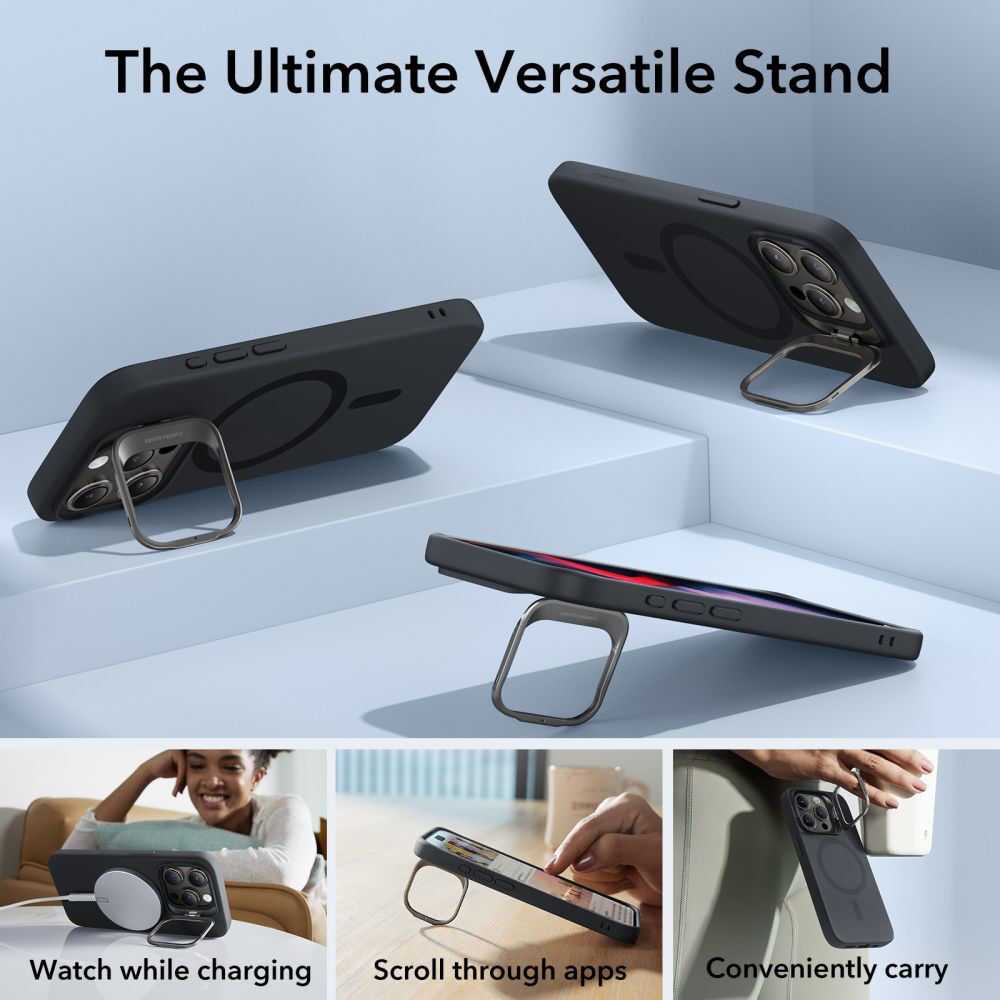 ESR Cloud Kickstand Apple iPhone 15 Pro Hoesje MagSafe Zwart afbeelding 6