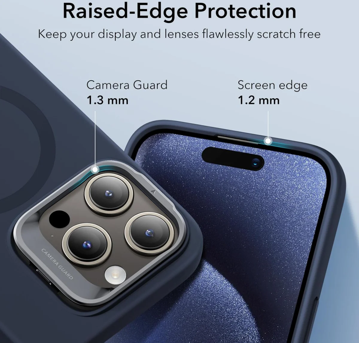 ESR Cloud Soft HaloLock Stand Apple iPhone 15 Pro Hoesje MagSafe Blauw afbeelding 9