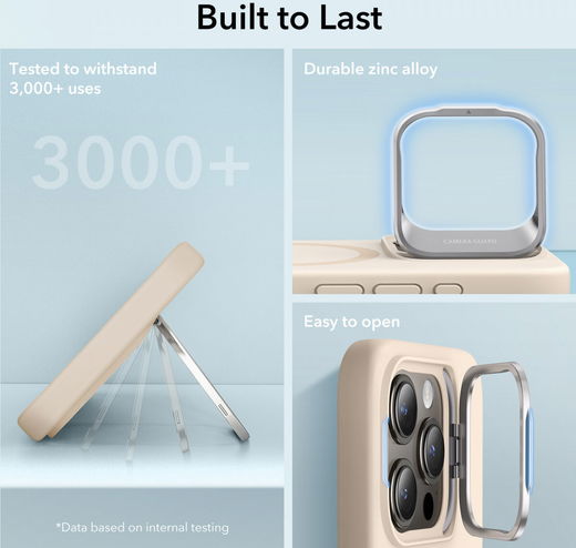 ESR Cloud Kickstand Apple iPhone 15 Pro Hoesje MagSafe Beige afbeelding 8