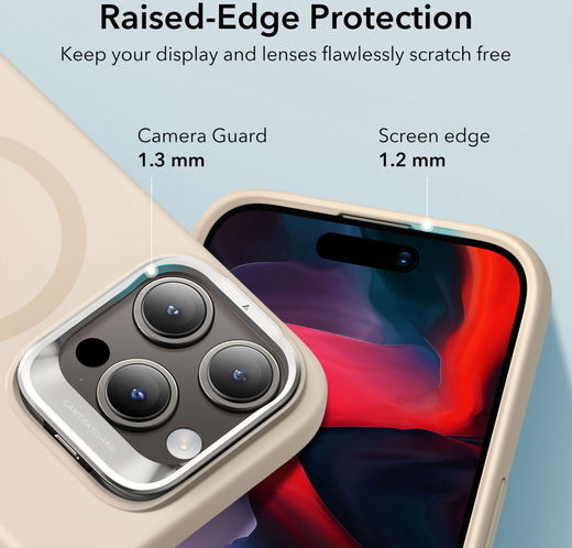 ESR Cloud Kickstand Apple iPhone 15 Pro Hoesje MagSafe Beige afbeelding 9