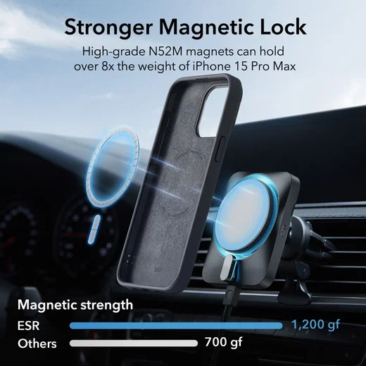 ESR Cloud Kickstand Apple iPhone 15 Pro Max Hoesje MagSafe Zwart afbeelding 5