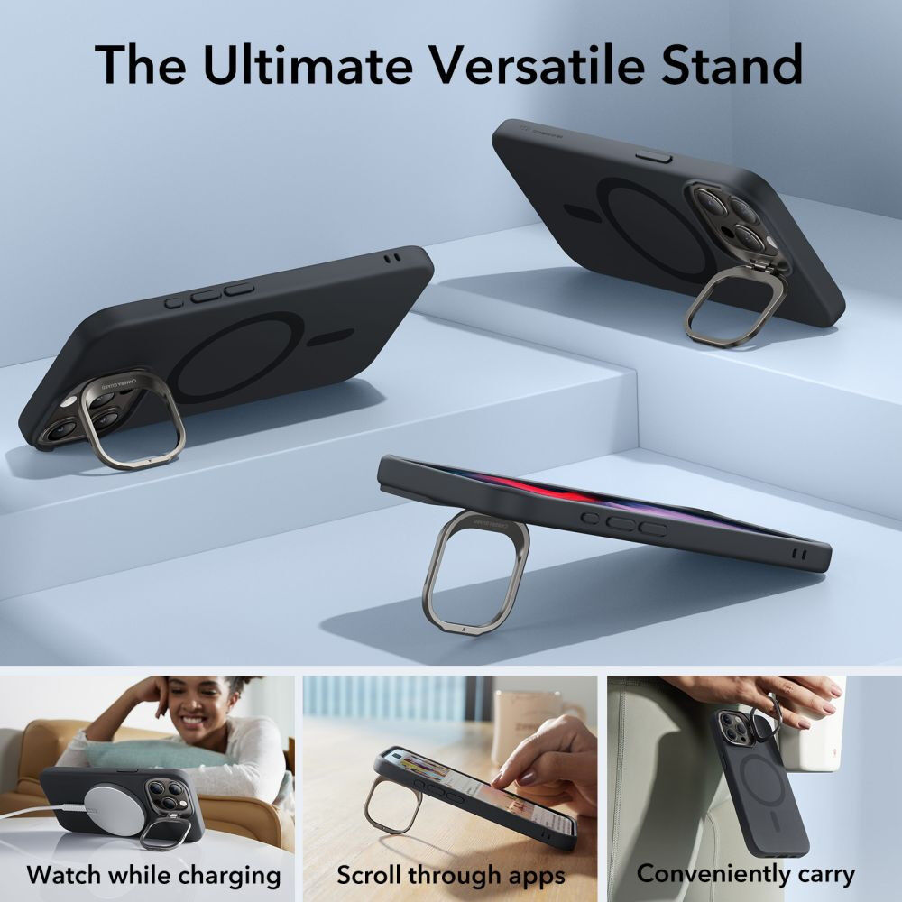 ESR Cloud Kickstand Apple iPhone 15 Pro Max Hoesje MagSafe Zwart afbeelding 6