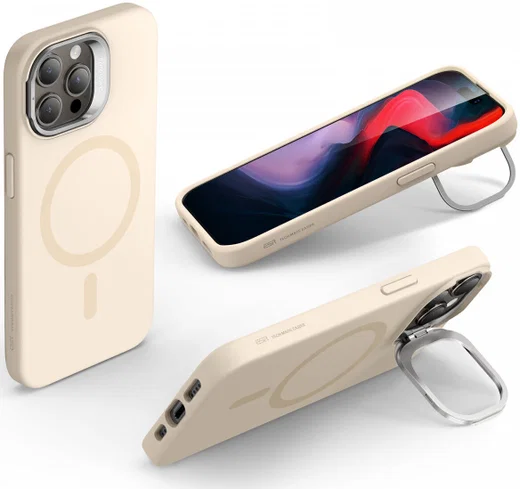 ESR Cloud Kickstand Apple iPhone 15 Pro Max Hoesje MagSafe Beige afbeelding 2