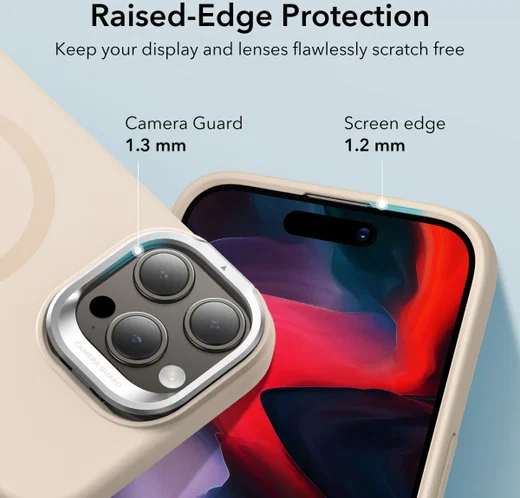 ESR Cloud Kickstand Apple iPhone 15 Pro Max Hoesje MagSafe Beige afbeelding 9