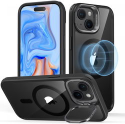 ESR Classic Hybrid MagSafe Apple iPhone 15 Hoesje met Stand Clear Zwart afbeelding