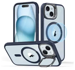 ESR Classic Kickstand Apple iPhone 15 Plus Hoesje MagSafe Clear Blauw afbeelding