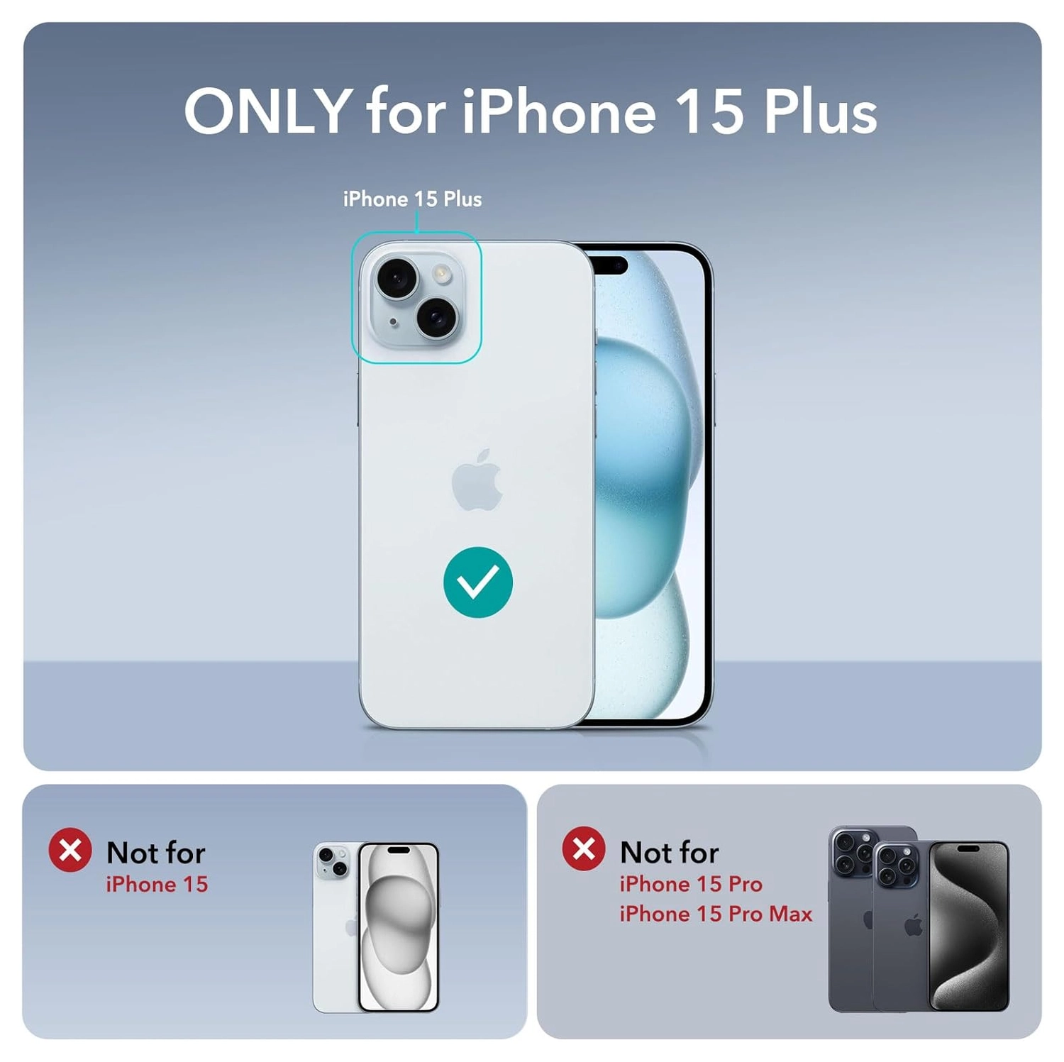 ESR Classic Kickstand Apple iPhone 15 Plus Hoesje MagSafe Clear Blauw afbeelding 8