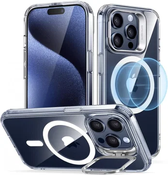 ESR Classic Hybrid MagSafe iPhone 15 Pro Hoesje met Stand Transparant
