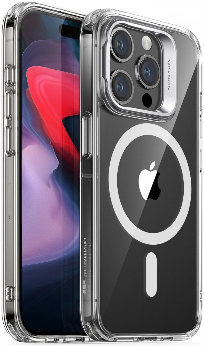 ESR Classic Hybrid MagSafe iPhone 15 Pro Hoesje met Stand Transparant afbeelding 8