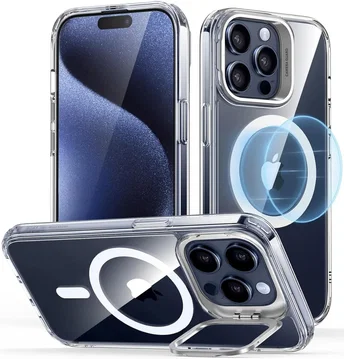 ESR Classic Hybrid Stand MagSafe iPhone 15 Pro Max Hoesje Transparant