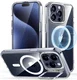 ESR Classic Hybrid Stand MagSafe iPhone 15 Pro Max Hoesje Transparant afbeelding 1