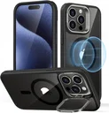 ESR Classic Hybrid Stand MagSafe iPhone 15 Pro Max Hoesje Clear Zwart