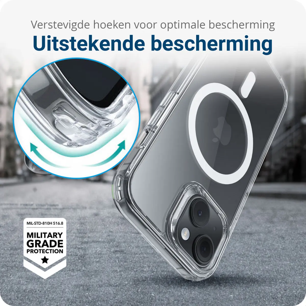 ESR Classic Hybrid Apple iPhone 15 Hoesje MagSafe Transparant afbeelding 2